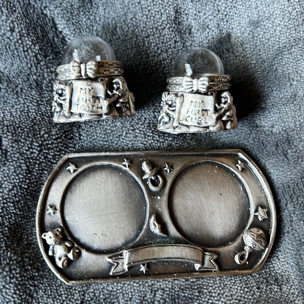 First Tooth/First Curl Pewter Containers